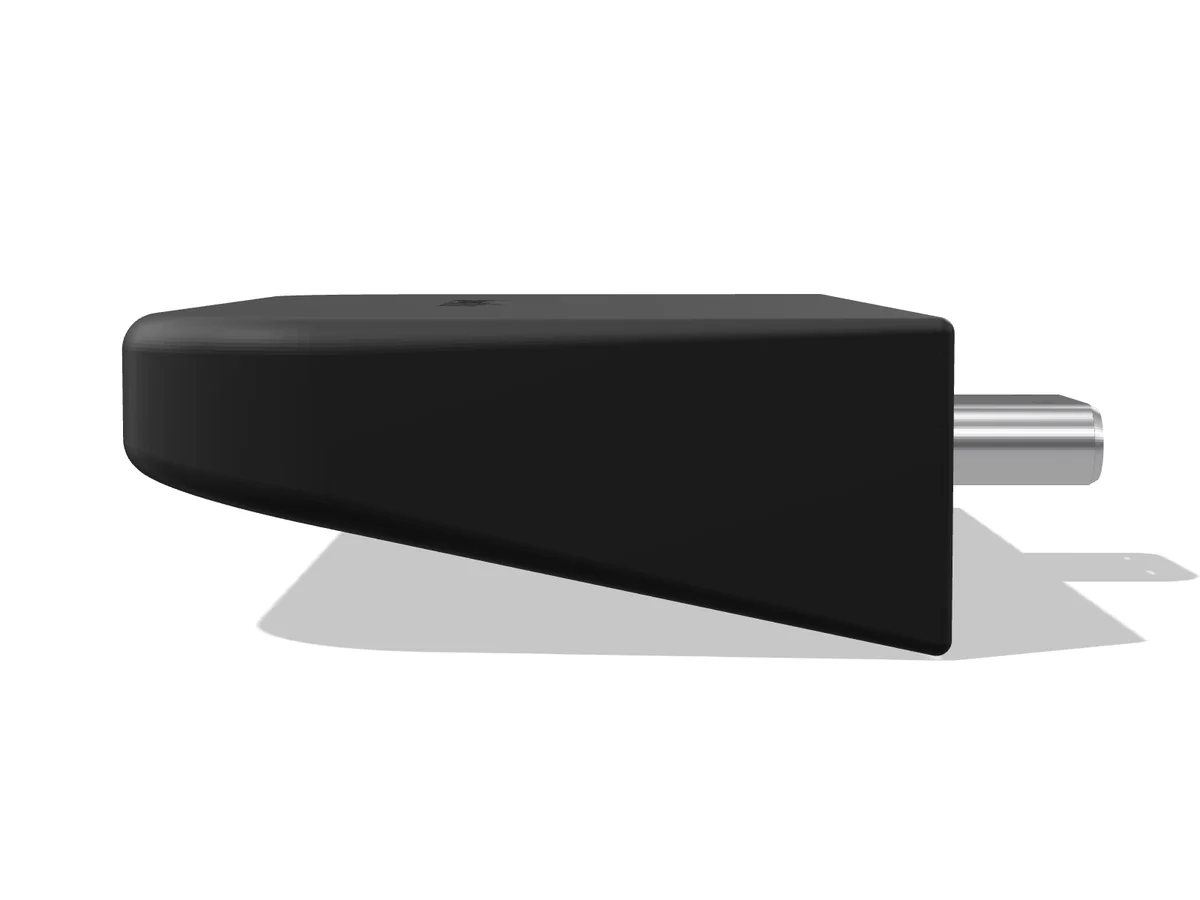 boootie in profile: as thick as a phone where the plug is, tapering to a 4.2 millimetre edge